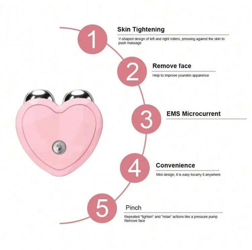 Electric EMS Facial Massager Mini Portable Microcurrent Facial Lifting Massage Roller